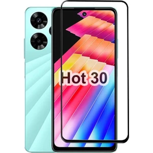 Infinix Hot 30 X6831 Tam Kaplayan Çerçeveli Tempered Ekran Koruyucu - Siyah AL3276