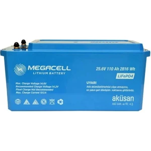 25.6V 110AH Lifepo4 Marin Lityum Demir Fosfat Akü(Abs Kasa)