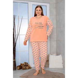 Büyük Beden Peluş Polar Pijama Takımı- Kışlık