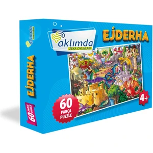 Aklımda Zeka Oyunları 60 Parça Puzzle -Ejderha