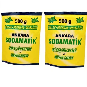 Ankara Sodamatik Kireç Önleyici ve Beyazlatıcı 500 gr x 2 Adet Tüller Beyazlar Renkliler