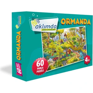 Aklımda Zeka Oyunları Ormanda 60 Parça Puzzle Kalın Mukavvadan 4 Yaş ve Üzeri İçin