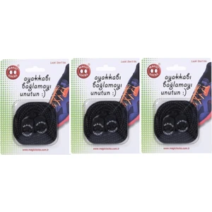 Magic Locks Akıllı Ayakkabı Bağcığı Yuvarlak 3'lü