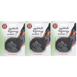 Magic Locks Akıllı Ayakkabı Bağcığı Yuvarlak Gri3'lü