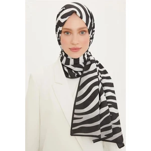 Zebra Modal Şal Siyah Beyaz