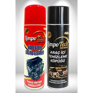 Limpo Tech Limpo Tech Araç Içi Köpük Temizleme Spreyi 500 Ml, Susuz Motor Temizleme Spreyi 500 ml 2'li Set