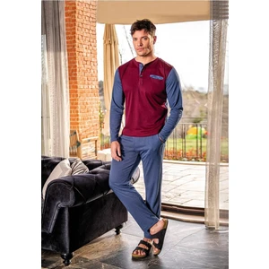 Erkek Yakası Düğmeli Kışlık Pijama Takımı 15060 - 1 Adet