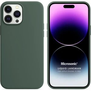 Apple iPhone 15 Pro Kılıf Liquid Lansman Silikon Yeşil