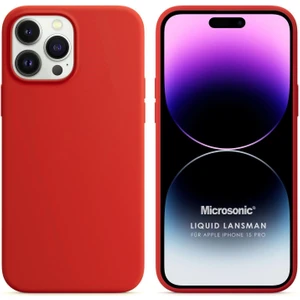 Apple iPhone 15 Pro Kılıf Liquid Lansman Silikon Kırmızı