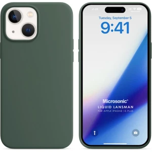 Apple iPhone 15 Plus Kılıf Liquid Lansman Silikon Yeşil