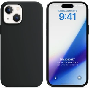 Apple iPhone 15 Plus Kılıf Liquid Lansman Silikon Siyah