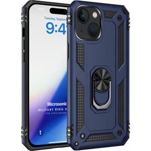 Apple iPhone 15 Plus Kılıf Military Ring Holder Lacivert