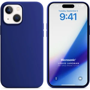 Apple iPhone 15 Plus Kılıf Liquid Lansman Silikon Lacivert