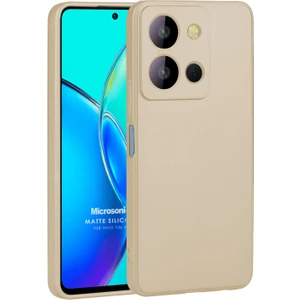 Matte Silicone Vivo Y36 Kılıf Gold