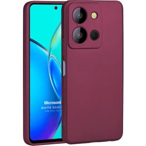 Matte Silicone Vivo Y36 Kılıf Mor