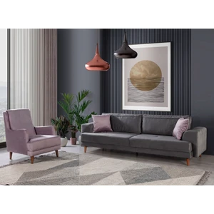 Perla Sofa Nobis Yataklı Koltuk Takımı Babyface Gri