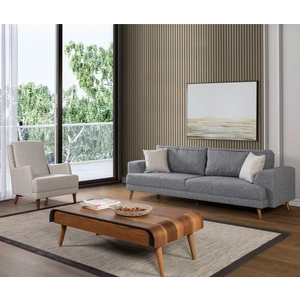 Perla Sofa Nobis Yataklı Koltuk Takımı Keten Açık Gri