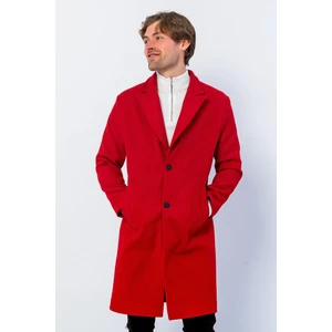 Erkek Regular Fit Düğmeli Cepli Kışlık Astarlı Klasik Uzun Kaşe Kaban