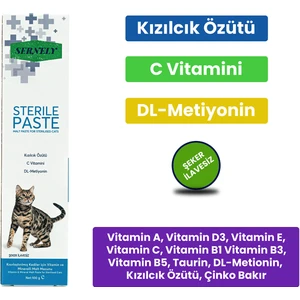 Sterile Paste 100GR ( Kısırlaştırılmış Kediler Için Vitamin ve Mineralli Malt Macunu )