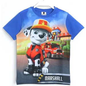 Erkek Çocuk Paw Patrol Marshall 3D Baskılı T-Shirt Saks 001-0001853