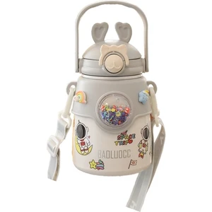 Happy Moon 850ml Çocuk Paslanmaz Çelik Taşınabilir Su Şişesi (Yurt Dışından)