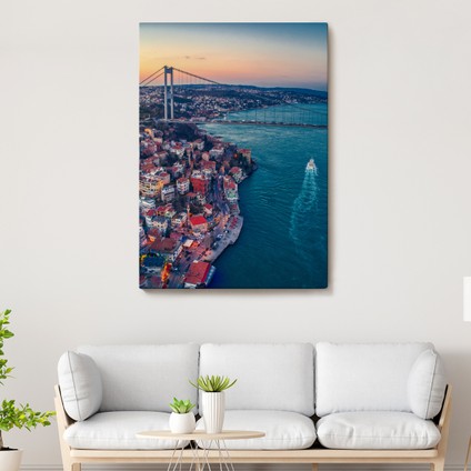 Boğaziçi Kuş Bakışı Dekoratif Kanvas TABLO-5971