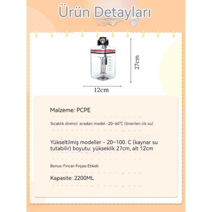 Fitness Su Isıtıcısı 2.2l, Spor Tencere, Büyük Kapasiteli Kova Bardak (Yurt Dışından) modelleri