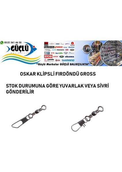 Klipsli Fırdöndü Oskar Gross Nikel No:2 10’lu Paket