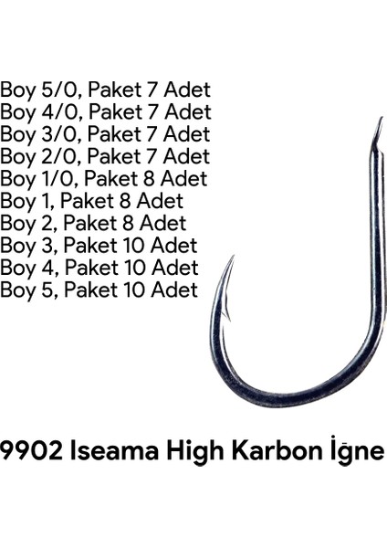 9902 Iseama Olta Iğnesi No:2/0