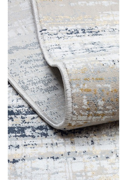 Modena Mdn 05 Cream Blue Hav Toz Vermez Şık ve Modern Sık Dokuma Makine Dokuması Halı indirimleri
