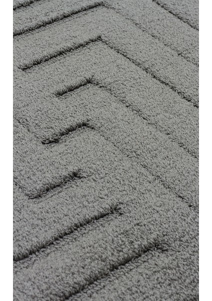 Missori Msr 06 Antrasıt Hav Toz Vermez Sade Desenli Yumuşak Dokulu Modern Makine Halısı modelleri
