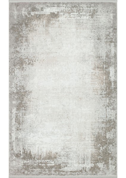 Modena Mdn 04 Cream Grey Hav Toz Vermez Şık ve Modern Sık Dokuma Makine Dokuması Halı