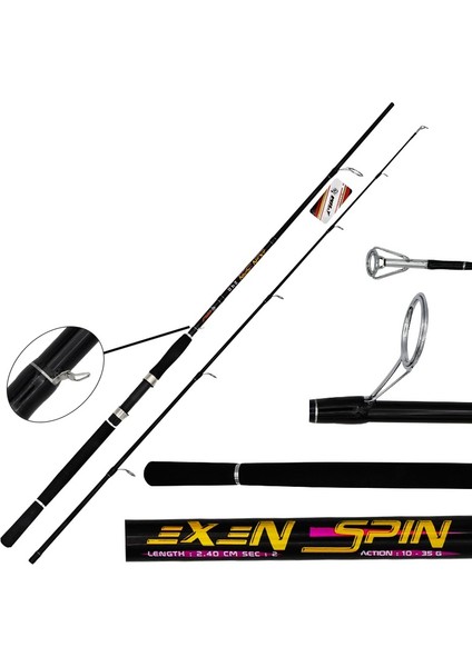 Exen Spin Kamış 240 cm 10 - 35 gr Aksiyonlu