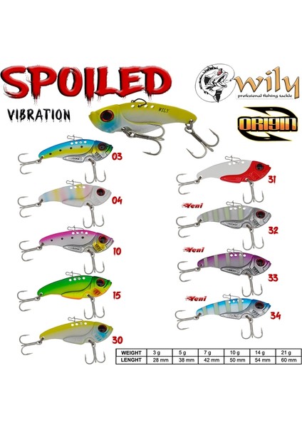 Vibrasyon Jig Wily Spoiled Vibrasyon 6cm 21GR Renk:32