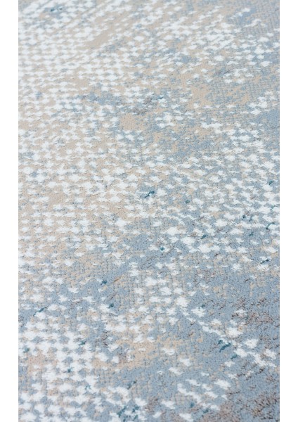 Modena Mdn 04 Cream Blue Hav Toz Vermez Şık ve Modern Sık Dokuma Makine Dokuması Halı modelleri