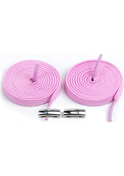 Mıknatıslı Ayakkabı Bağcığı Pembe Elastik Bağcık100 cm Bağcık