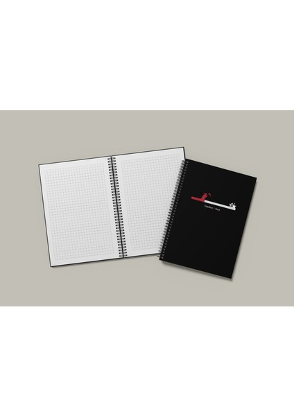 Notebook For Developers - Deadline - Siyah - Kısmi Lak'lı Sert Mukavva Kapak - 100 Yaprak - Kareli - Spiralli Defter