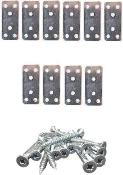Düz Gönye Metal Mobilya Montaj Aparatı 10 Adet 30X70MM KB70 modelleri