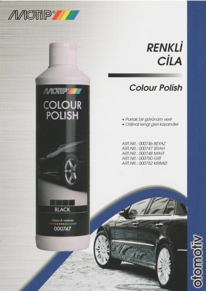 Color Polish Renkli Oto Cila Beyaz 500 ml - 000746 fiyatları