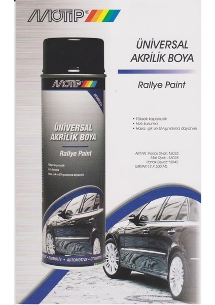 Üniversal Akrilik Sprey Boya Parlak Siyah 500 ml