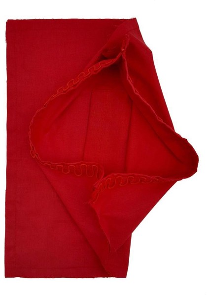 28X28 cm Fermuarsız Dikilmiş Astar Kırmızı