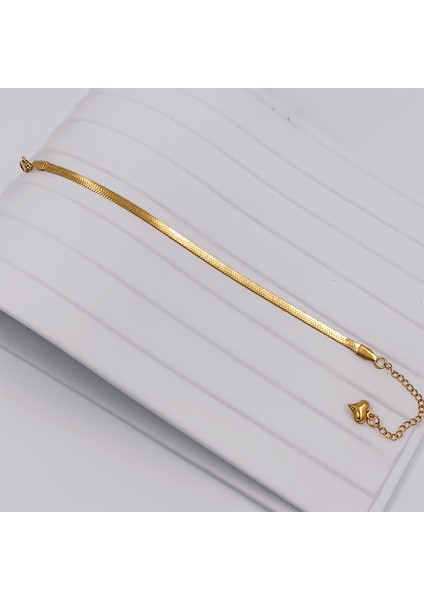 Çelik Gold Italyan Ezme Zincir Bileklik 19 cm fiyatları