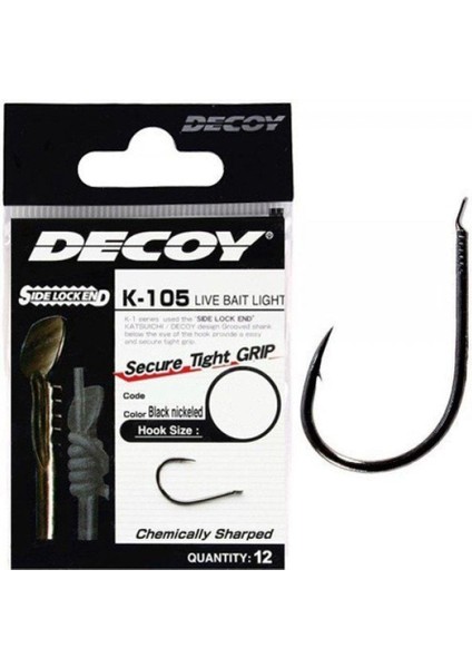 K-105 Live Bait Light Olta Iğnesi 12 Adet