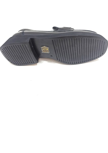 Siyah Deri Kadın Loafer Ayakkabı indirimleri