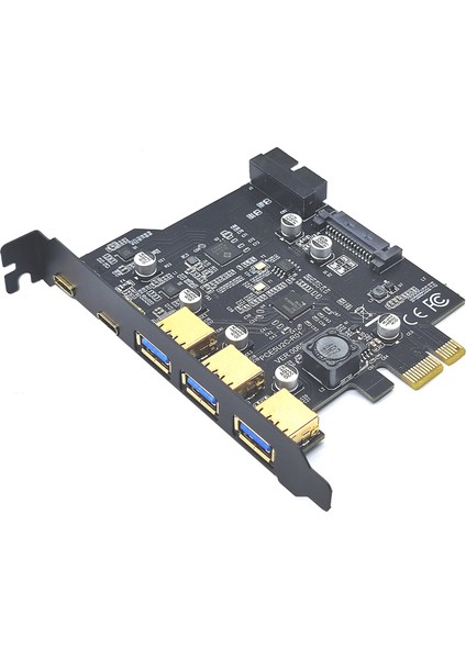 4721 Pci-E Express USB 3.0 Type C 3.2 Çoklayıcı Riser Kart