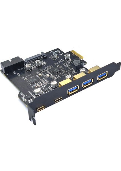 4721 Pci-E Express USB 3.0 Type C 3.2 Çoklayıcı Riser Kart