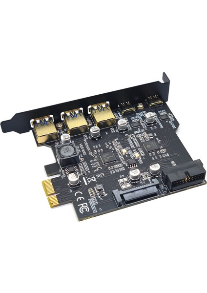 4721 Pci-E Express USB 3.0 Type C 3.2 Çoklayıcı Riser Kart