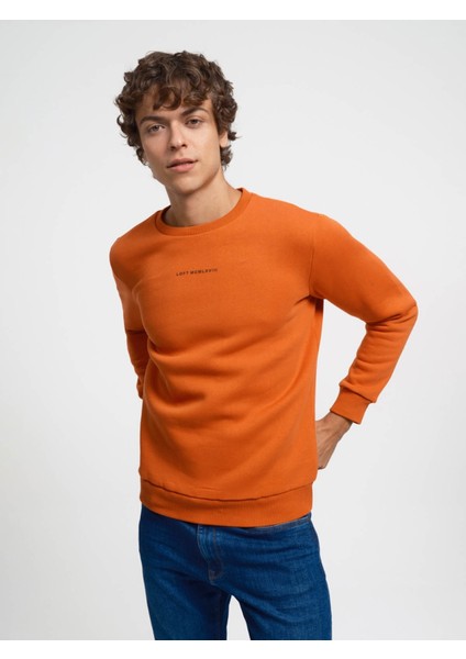 Erkek Sweatshirt Turuncu LF2034268