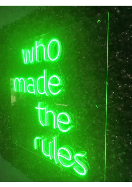 Who Made The Rules Neon LED TABELA(50X50CM)