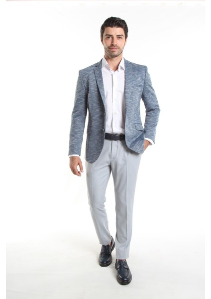 Intersivin Slim Fit 6 Drop Likralı Tam Astarlı Erkek Blazer Tek Ceket